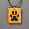 Dog Paw Pendant - Gold and Black