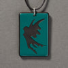 Fairy Pendant - Aquamarine and Black