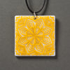 Flower Mandala Pendant - Yellow and White